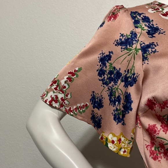 Lulus Mystic Mondays Cottagecore Floral Coquette Wrap Bohemian Maxi Dress Size S - Picture 9 of 10